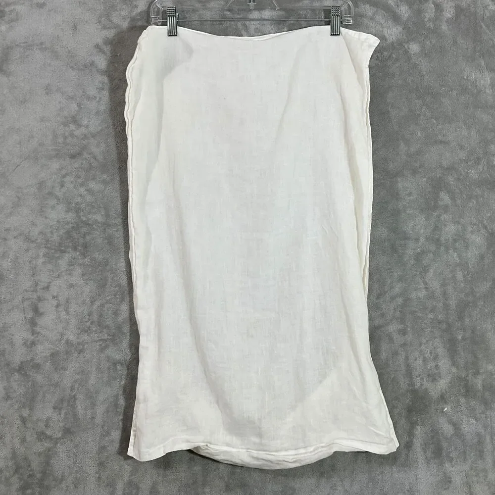 Everly 100% Linen single standard Size Pillow Case  white Envelope Closure